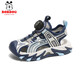 BOBDOG (BOBDOG) BOBDOG children's sports sandals boys' shoes 2025 new youth shoes non-slip boys beach shoes LY920K black blue 31 shoe inner length 19.8cm