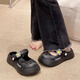Heacooa girls zwei tragen Hausschuhe 2025 Neue Sommer Kindergefühlsloch Medium Big Children Girl Light Beach Schuhe Beibai 40