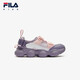 Fila Fila Children's Shoes Sandals 2025 Summer New Girls Breathable Flashing Velcro Sneakers Romantic Purple/Gray Smoked Purple-OL 29