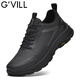 Guizhibu Sommer 2025 Neue High-End-Business-Männerschuhe atmungsaktives Mesh Casual Outdoor Light Luxury Teenager Running Sports Schuhe Schwarz G718 (Sommermodell) 42 (Lederschuhgröße)