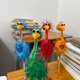 Versión coreana de Kyodo Cartoon animal con pluma con forma de plush pájaro regalo de regalo de pelota con avestructo plano de balancín de avenzo creativo de avenzo [5 piezas] Estilo aleatorio