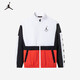 Jordan Nike AJ Children's Clothing Boys Spring and Autumn Contrast Color Nike Children's Jacket Jacket Windproof Top Chili Red