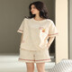 Les pyjamas Jinrenchu pour les femmes en été en coton pur short pour femmes peuvent être portés à l'extérieur de 2025 Nouveau costume de vêtements domestiques 9856 Code M à taille unique recommandée 80-100jin [Jin est égal à 0,5 kg]