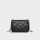 Anysmic Bag Damenbeutel leichte Luxus große Marke High-End-Marke Frauenbag 2025 Neue One-Shoulder Crossbody Bag Kette kleine quadratische Tasche Schwarz