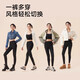 Pantalones de tiburón Moxun para mujeres que usan cintura alta, vientre, levantamiento de cadera, primavera y otoñales delgadas leggings elásticos de yoga de yoga Negro sin terciopelo L libre de terciopelo L