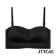 JTTCAC Japanese back-beautiful underwear new style seamless thin large breasts showing small breasts tube top U-shaped backless wearable bra black-single piece S recommended (70A/70B/70C)