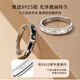 Lao Fengxiang S925 Silver Little Prince and Rose Ring, Fashionable Couple Ring for Men and Women, Silver Ring, Birthday Gift for Girlfriend, Little Prince Rose Couple Ring, Brand Gift Box