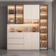 Gabinete lateral de madera sólida de optein High gabinete moderno de pared simple de almacenamiento integrado gabinete de almacenamiento de la sala del gabinete de vino se puede personalizar estilo 12240*40*220 tablero ecológico de madera maciza