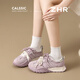 ZHR women's shoes, sports shoes, women's thick sole height-enhancing and training shoes for women | dopamine color matching dad shoes student commuting trends Taro purple 37