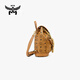 MCM 【新品】AREN 迷你经典抽绳水桶款链条双肩旅游背包女包 干邑色 迷你