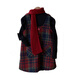 WONST children's retro woolen vest skirt suit 2025 winter girls' Christmas and New Year's Day atmosphere plus velvet plaid vest plaid vest skirt 90 cm