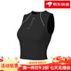 SPLAN-S++ front zipper quick-drying sports vest running fitness tennis outer wear shock-proof sports bra for women black S