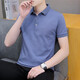 HaiLan Home HEILIAN HOME summer collar polo shirt men's short-sleeved shirt lapel solid color Paul half-sleeved youth top black QY686 L 120-135Jin [Jin equals 0.5 kg]
