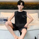 雅鹿睡衣男士夏季纯棉薄2025新款背心短裤男款家居服套装大码无袖夏天 OMM-13063 L