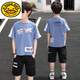 G.duck Boys T-shirt Short Sleeve 2025 Summer New Children's Big Children's Tops Children's Clothes Boys Pure Cotton Half-Sleeve Summer Clothes Trendy Winilila-BX679T-Shirt-Blue 130 cm
