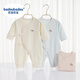 Croton Croton (Badoubadou) newborn baby Class A pure cotton spring and autumn single-layer base onesie suit for men and women autumn long-sleeved boneless harness 1283 single-layer straight-button one-piece blue 52cm 52