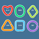 Magic Bean Shenghuo Chaîne géométrique de la chaîne de serrage géométrique Kindergarten Baby Early Education Toys Fine Move Training Focus Building Blocys Blocs Geometric Glamping 60 [sacs auto-scellés]