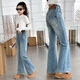 Harrow Little Yellow Duck Hal.duck Girls Jeans Spring и Summer Thin Style 2025 Новый детские брюки в китайском стиле Большой детские брюки весна и осенний светло-голубой 679 [летний стиль] 120 см
