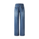 
Navigare Italian sailing women's wide-leg jeans 2025 autumn new loose wide-leg trousers cotton skin-friendly trousers denim blue M