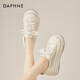 Daphne Mesh Pannel Chaussures pour femmes 2025 Été Thin Breathable et Summer Summer Chaussures blanches Hauteur-Enhancing Chaussures décontractées pour les femmes Beige 36