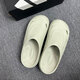 
Adidas slippers men's shoes women's shoes 2025 summer new sports hole mules thick-soled slippers casual bag-toe sandals JR9274 light gray green 36.5