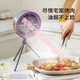 Oimg Portable Smoothing Machine сглаживающей машины на открытом воздухе для лагеря для барбекю Большой ветроэнергетики вытяжка на рабочем столе Hod Desktop Hood FC-6629-серый стандарт включен (два куска хлопка фильтра)