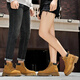 HAILAN MAISON HLA BOOTS Rétro Trendy Big Yellow Boots Men confortable et polyvalent Martin Boots Men T249 Terreux Jaune 43