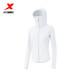 XTEP (XTEP) store same knitted hooded women's 25 new solid color versatile sun protection and breathable sports top Pearl white S