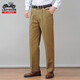 Ace Fashion International Classic CHACE PAPA PAPER PATOS para hombres en otoño e invierno, además del terciopelo, los pantalones casuales heterosexuales en la cintura alta holgada para hombres 9855-2 khaki más el terciopelo 10xl 29100-115Jin [Jin equivale a 0.5 kg]