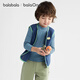 Balabala children's clothing children's vest 2025 autumn and winter new style plus velvet to keep warm and can be worn outside boys and girls baby vest polar fleece blue and green tone 00484 130