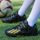 Ruiqu 2025 new children's football shoes for students boys Falcon TF broken nails Velcro women's breathable training shoes 6199 black and blue broken nails 29