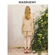 
MAXRIENY [Ju Jingyi same style] loose vacation style three-dimensional flower inner shirt and cardigan two-piece set Khaki S