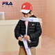 FILA Children's Clothing Cotton Feather 2025 Autumn New Lightweight Down Jacket for Boys and Girls, Thin Legend Blue-NV 150