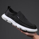 Chaussures en toile de marque monide Chaussures en tissu polyvalent respirant pour hommes Hommes de la paresse décontractée pour hommes chaussures pour hommes en vigueur noir 40