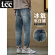 Lee dprre retro jeans boys summer thin straight loose casual trousers 2025 new fashion brand cone pants men 2629 blue 28 [80-100Jin [Jin equals 0.5 kg]]