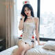 情趣护士制服cos性感蕾丝纯欲套装女内衣床上情侣趣味万圣节qqny 7027均码-粉帽子-连衣裙-T裤 80 其它尺码