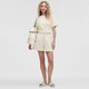 
lululemon丨Stretch Woven Women's waist frill high waist shorts 4' LW7DGMS light ivory S