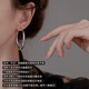 Idel earrings hoops 2025 new style earrings large hoop earrings plain hoops high-end no pierced plain hoops E4088 silver ear hoops 3cm