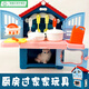 山头林村儿童厨房过家家玩具猫猫宠物店厨具拉杆箱餐车宝宝巴士售卖车模型 绿色厨房拉杆箱 M9988-9