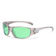 Millennium Style Y2K Grüne Sonnenbrille weibliche Persönlichkeit Punk heißes Mädchen Retro kleiner Rahmen INS Europäische und amerikanische Internet Promi Sonnenbrille Männer C1 Schwarzer Rahmen grau Film