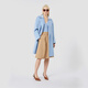 MaxMara 2025秋冬新品女装V领短袖针织毛衣6366045106 浅蓝色 XS