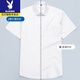 
Playboy Quality Professional Working Short Sleeve Shirt Men's Summer Thin Lapel Half Sleeve Shirt Business Casual Half Sleeve Base Shirt DX6625 38