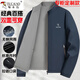 Woodpecker Reversible Woodpecker Authentic Dad Jacket Spring and Autumn Clothing Middle-aged and Old Men Commercial Stand Collar Jacket Men's Reversible 2597 Navy Stand Collar Logo Style 2XL 185 145-160Jin Jin is equal to 0.5 kg