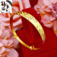 XCL Hong Kong Duty Free 9999 Real Gold Dragon and Phoenix Bracelet Women's Gypsophila Gold Solid Sand Gold Bracelet Bracelet Dragon and Phoenix Bracelet with Gift Box