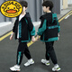 
G.DUCKKIDS boys autumn suit 2024 new boys medium-sized children spring and autumn Korean loose jacket sports two-piece set Green 140 suggestions 10-11 years old Recommended height 130 suggestions