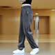 AXDC casual pants for men's trendy outer wear ice silk summer sports men's new casual drooping thin style loose and versatile wide-leg JY-K1105 black XL (120-135Jin [Jin equals 0.5 kg])