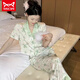 猫人 MIIOW超仙小香风睡衣女夏季短袖长裤冰丝薄款感可外穿春秋季家居服 694 蝴蝶水墨画 短袖长裤 M ( 建议 80-98斤)