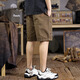 Lomon 2025 summer thin pure cotton trendy brand tooling shorts men's loose new men's mid-trousers sports casual five-point pants 983 khaki XL recommended [145-160Jin [Jin equals 0.5 kg]]
