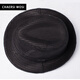 Charles Worth genuine leather hat men's autumn and winter new sheepskin hat gentleman jazz hat middle-aged and elderly dad hat casual hat black L (55-56cm)