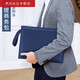 
MPPMCK portable file bag a4 zipper Korean version canvas Oxford cloth bag waterproof handbag business office bag briefcase blue thickened EN6636